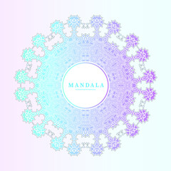 elegant gradient line art mandala vector for design