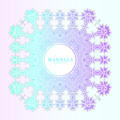 elegant gradient line art mandala vector for design