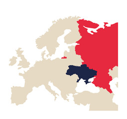 map with russia and ukraine