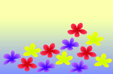 Background with colorful flowers.
