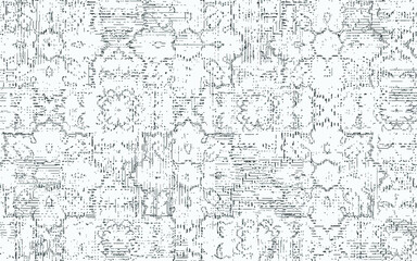 Bohemian style rustic and floral lines geometric pattern design grey neutral earth tone colors in vector designed for tile, wallpaper, home decorations elements and rug,  - obrazy, fototapety, plakaty