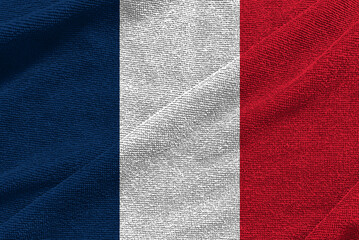 France flag wave isolated  on png or transparent  background,Symbols of France , template for...