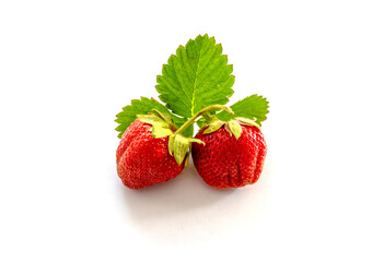 Strawberry berries isolated on white background