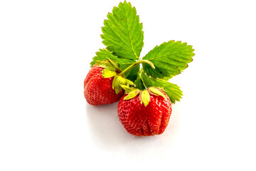 Strawberry berries isolated on white background