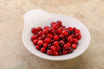 Sweet and tasty cranberry in the bowl