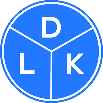 DLK letter logo design on White background. DLK creative Circle letter logo concept. DLK letter design. 
