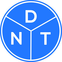 DNT letter logo design on White background. DNT creative Circle letter logo concept. DNT letter design. 