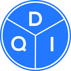 DQI letter logo design on White background. DQI creative Circle letter logo concept. DQI letter design. 