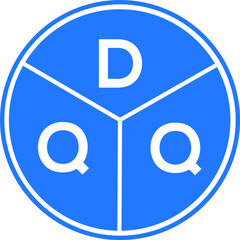 DQQ letter logo design on White background. DQQ creative Circle letter logo concept. DQQ letter design. 
