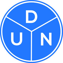 DUN letter logo design on White background. DUN creative Circle letter logo concept. DUN letter design. 