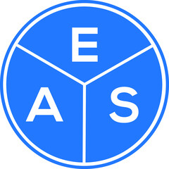 EAS letter logo design on White background. EAS creative Circle letter logo concept. EAS letter design. 