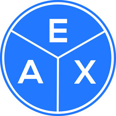 EAX letter logo design on White background. EAX creative Circle letter logo concept. EAX letter design. 