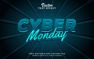  futuristic techno Cyber monday text effect style