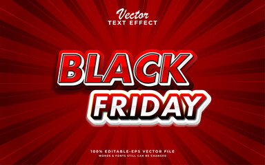 Black friday editable text effect