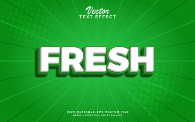 Fresh editable 3d premium text effect