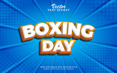 Editable boxing day text effect