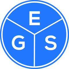 EGS letter logo design on White background. EGS creative Circle letter logo concept. EGS letter design. 