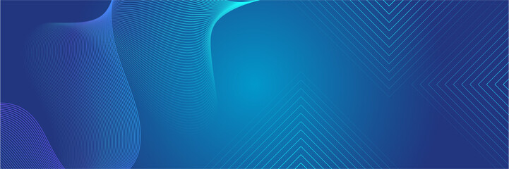 Blue abstract modern banner background design. Vector graphic pattern template illustration.