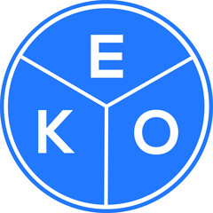 EKO letter logo design on White background. EKO creative Circle letter logo concept. EKO letter design. 
 - obrazy, fototapety, plakaty