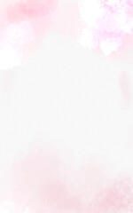 Obraz premium Design map of pink watercolor liquid painting with blush. An invitation to a spring wedding. The texture of a petal or veil. Splash of paint style. Watercolor texture.