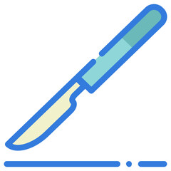 Scalpels Icon Illustration with Flat Style