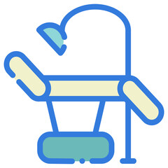 Dentist Chair Icon Illustration with Flat Style