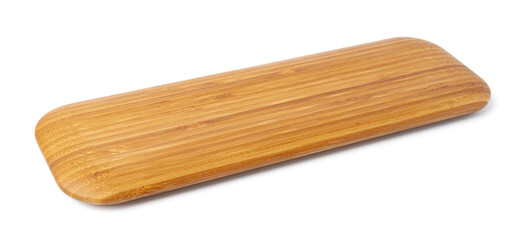 Wooden board isolated on white background, close up