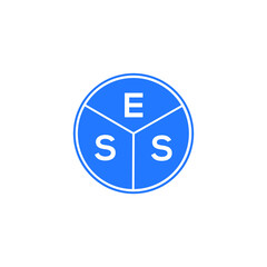 ESS letter logo design on black background. ESS creative  initials letter logo concept. ESS letter design.