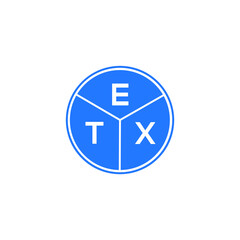 ETX letter logo design on white background. ETX  creative circle letter logo concept. ETX letter design.