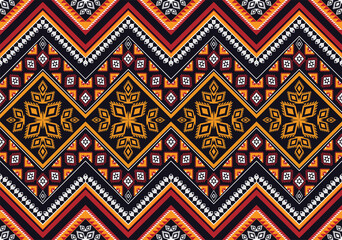  Geometric ethnic flower pattern for background,fabric,wrapping,clothing,wallpaper,Batik,carpet,embroidery style.