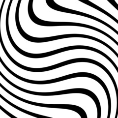 Strips Abstract Background.black and white abstract wave moving background.Abstract geometric pattern with wavy lines. Interlacing rounded stripes design. Seamless background.