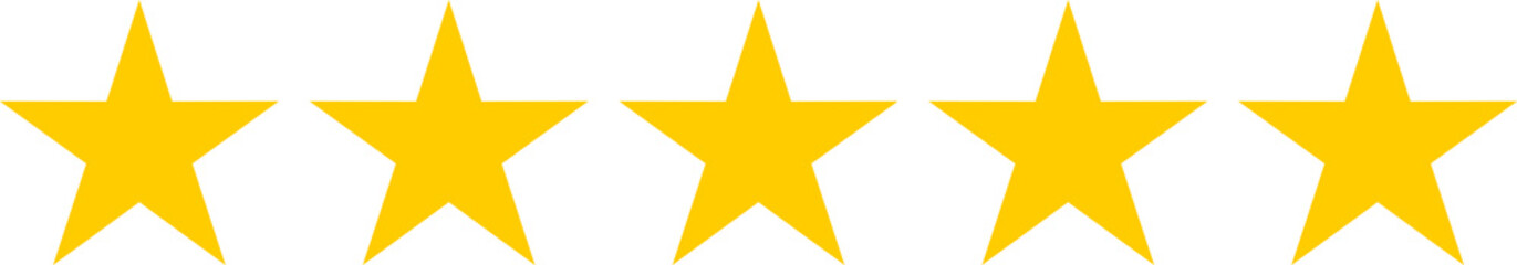 Obraz premium Five stars customer product rating review flat icon for apps and websites.Five stars customer product rating review flat icon for apps and websites.