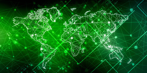 2d illustration world map abstract background
