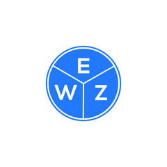 EWZ letter logo design on White background. EWZ creative Circle letter logo concept. EWZ letter design. 