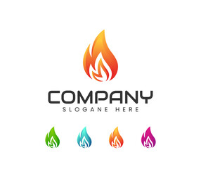 Fire flames logo vector. Fire flame logo vector illustration design template.