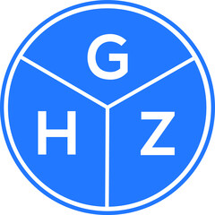 GHZ letter logo design on White background. GHZ creative Circle letter logo concept. GHZ letter design. 