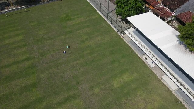 aerial view, the national standard Karang Kotagede mini stadium, one of the prides of the mini stadium in Yogaykarta, Indonesia.