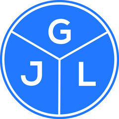 GJL letter logo design on White background. GJL creative Circle letter logo concept. GJL letter design. 