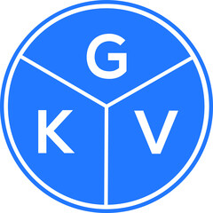 GKV letter logo design on White background. GKV creative Circle letter logo concept. GKV letter design. 
