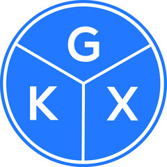 GKX letter logo design on White background. GKX creative Circle letter logo concept. GKX letter design. 