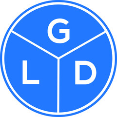 GLD letter logo design on White background. GLD creative Circle letter logo concept. GLD letter design. 