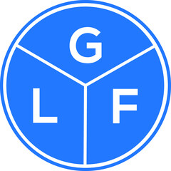 GLF letter logo design on white background. GLF  creative circle letter logo concept. GLF letter design.