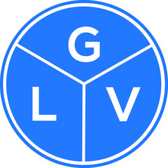 GLV letter logo design on white background. GLV creative circle letter logo concept. GLV letter design. 