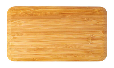 Wooden board isolated on white background, close up