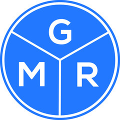 GMR letter logo design on white background. GMR  creative circle letter logo concept. GMR letter design.