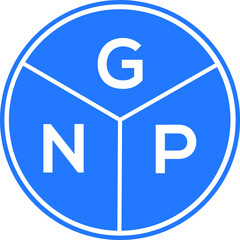 GNP letter logo design on white background. GNP  creative circle letter logo concept. GNP letter design.