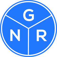 GNR letter logo design on white background. GNR  creative circle letter logo concept. GNR letter design.