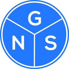 GNS letter logo design on white background. GNS  creative circle letter logo concept. GNS letter design.