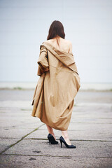 woman walking on the street