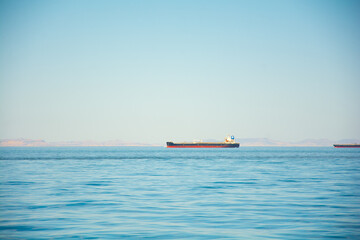 Fototapeta na wymiar Oil Tanker in La Paz, Mexico